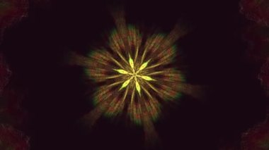 Kaleydoskop geometrik şekiller ışıltılı arka plan animasyonu altın prizması