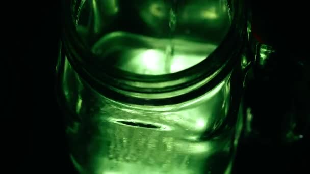 Green Halloween Potion Drink Close Shot Selective Focus — Stock Video