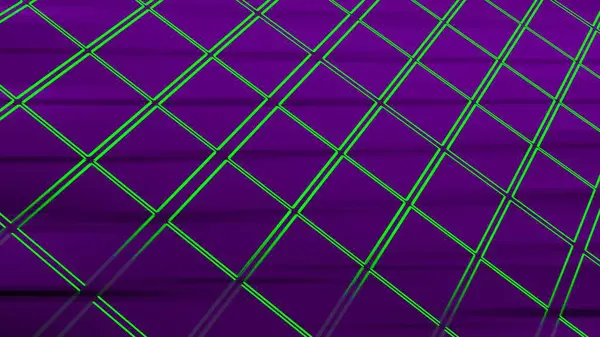 Fondo Geométrico Cuadrado Púrpura Verde Ilustración Abstracta —  Fotos de Stock
