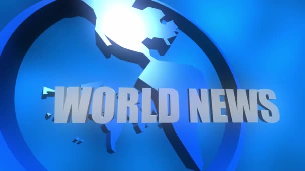 Breaking World News Report Concept Animation — стоковое видео