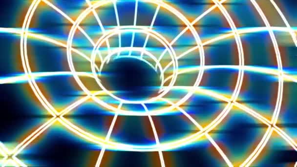 Futurista Neon Espaço Tempo Túnel Wormhole Conceito Animação — Vídeo de Stock