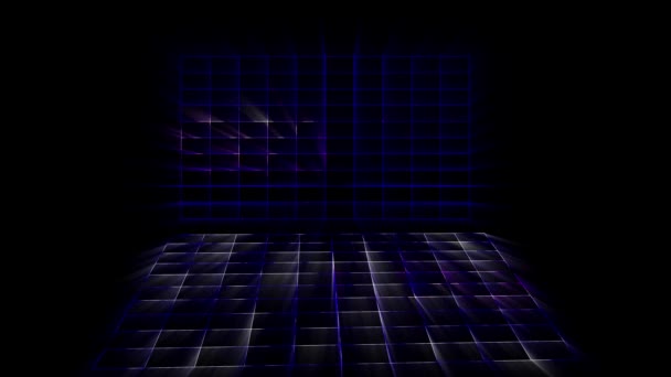 方格几何背景动画的网格抽象 — 图库视频影像
