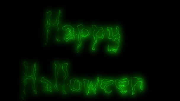 Halloween Pozdrav Zelené Grunge Pozadí Animace — Stock video