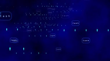 İş finans ve bankacılık animasyon konsepti kelime bulutu 4k