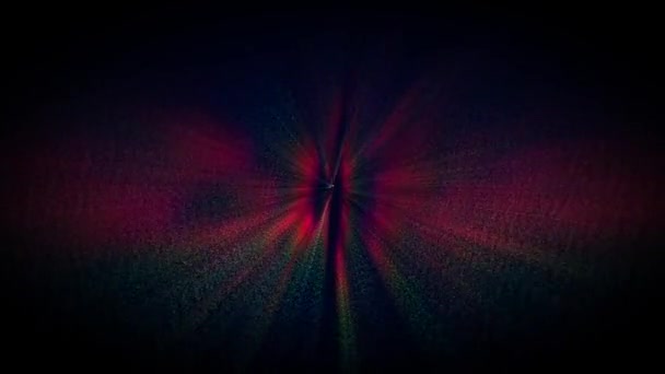 Kleurrijke Lichtstralen Prisma Drijvende Rand Achtergrond Animatie Zwart Achtergrond — Stockvideo