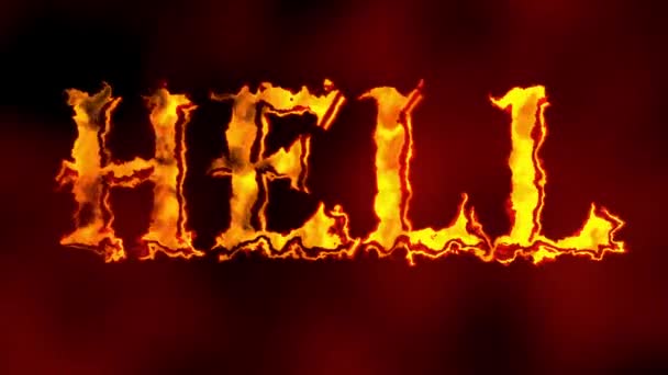 地狱之火概念动画背景 — 图库视频影像