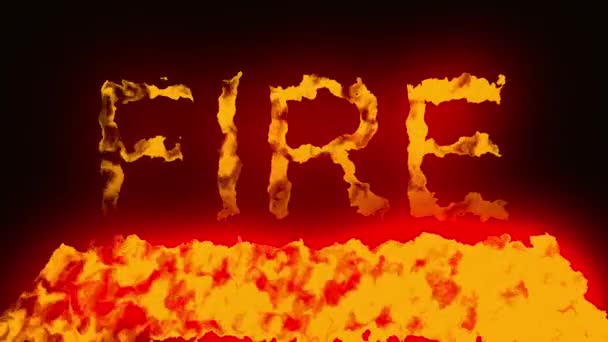 Gloeiende Vuur Vlammen Branden Rand Geanimeerd Effect Concept Achtergrond Oranje — Stockvideo