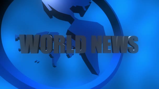 Breaking World News Rapport Besked Koncept Animation – Stock-video