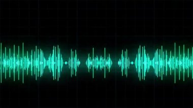 Audio levels pulsating on black background animation concept abstract
