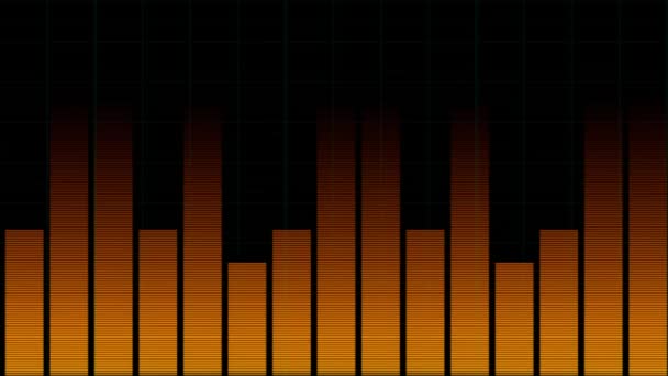 Ακουστικά Επίπεδα Κύμα Bar Chart Έννοια Animation Φόντο — Αρχείο Βίντεο
