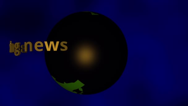 Світовий Звіт Новин Світовою Картою Концепції Глобусу Анімації — стокове відео