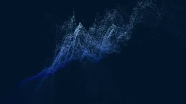 Malha Partícula Azul Flutua Fundo Traseiro Animação Abstrata — Vídeo de Stock