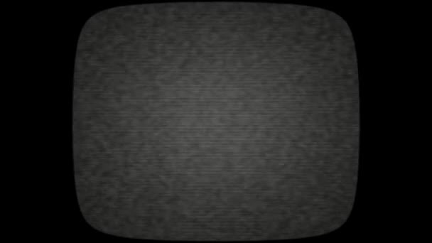 Static Glitch Interference Noise Retro Television Animation — Vídeos de Stock