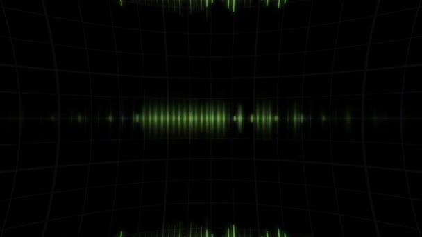 Audio Levels Pulsating Black Background Animation Concept Abstract — Video Stock