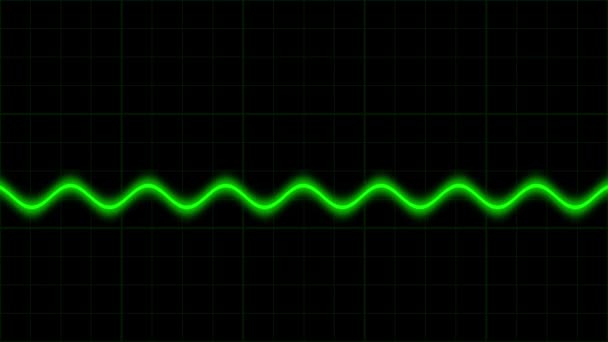 Sine Wave Scientific Measurement Animation Black Background — Vídeo de stock