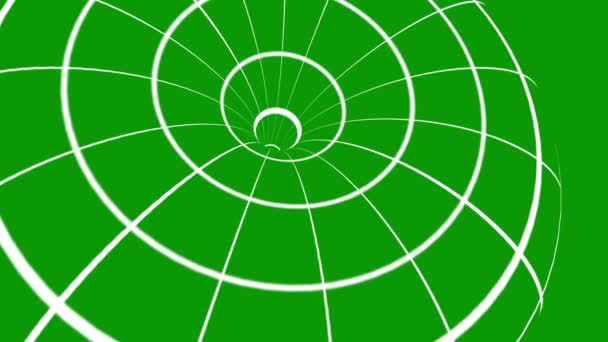 Futuristic Green Spacetime Tunnel Wormhole Concept Animation — Stockvideo