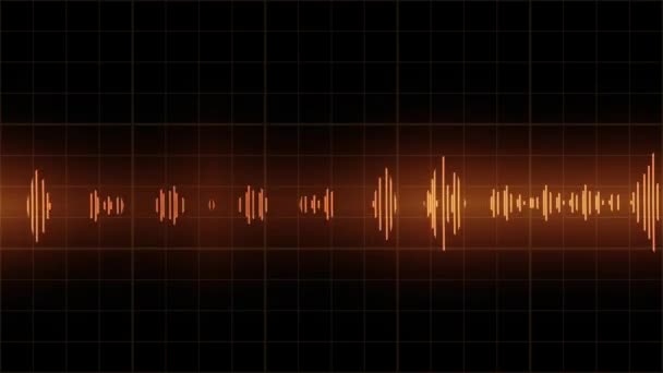 Audio Levels Pulsating Black Background Animation Concept Abstract — Stock video