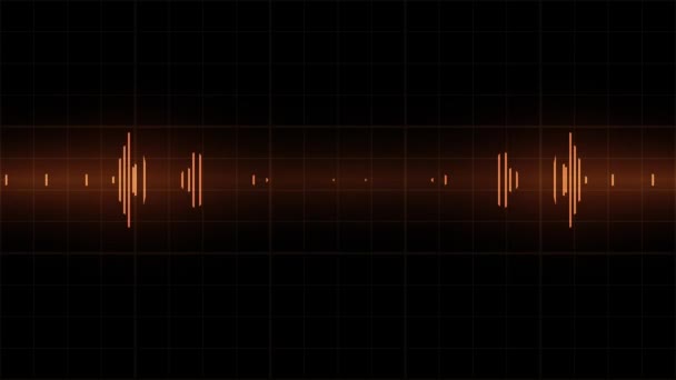 Audioniveaus Pulserend Zwarte Achtergrond Animatie Concept Abstract — Stockvideo