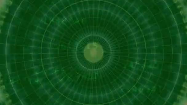 Caleidoscópio Com Números Aleatórios Animação Padrão Verde — Vídeo de Stock