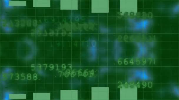 Graf Zeleném Digitálním Pozadí Náhodnými Čísly Animace — Stock video