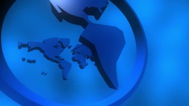 Dünya mavi dünya animasyon arka plan konsepti 4k animasyon 