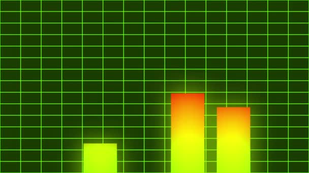 Audio Levels Wave Bar Chart Background Animation Concept — Vídeos de Stock