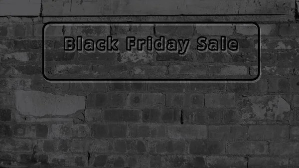 レンガの壁の背景イラストに対する黒い金曜日のサイン — ストック写真