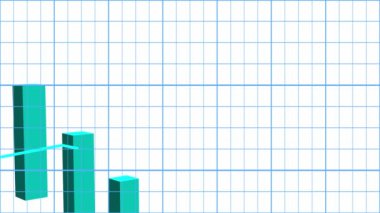 Büyümeyi gösteren çubuk grafiği 4k canlandırması 