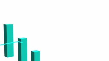 Büyümeyi gösteren çubuk grafiği 4k canlandırması 