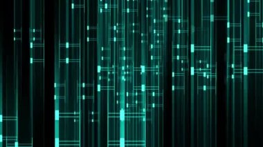 Işık şebekesi matrisi siber uzayda 4k animasyon konseptinde hızla seyahat eder.