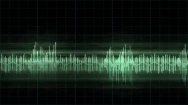 Audio levels pulsating on black background animation concept abstract