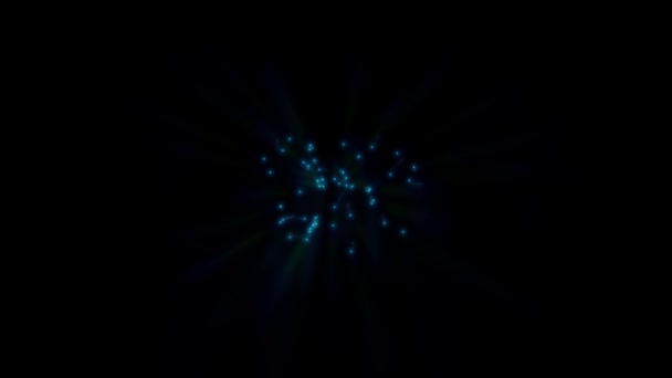 黑空4K动画中的粒子和光迹 — 图库视频影像