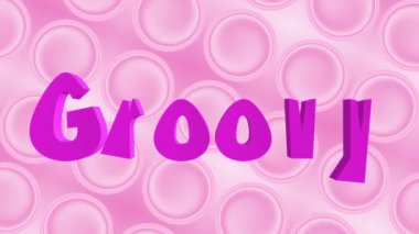 60 'ların modası hippi tarzı pembe Psikedelik arka plan animasyonu 