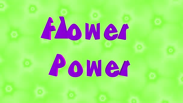 Flower Power Sixties Hippy Style Rose Animation Fond Psychédélique — Video