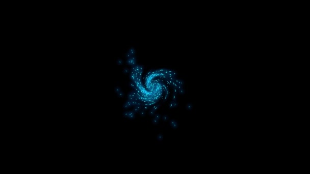 黑空4K动画概念中蓝光的爆炸涡旋 — 图库视频影像