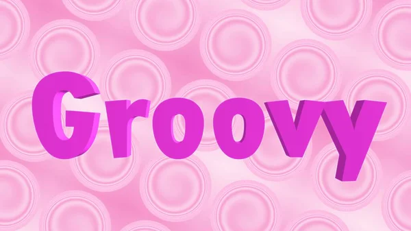 Groovy Sixties Hippy Stijl Roze Psychedelische Achtergrond Illustratie — Stockfoto