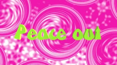 60 'ların hippi tarzı pembe Psychedelic arka plan 4k animasyonu 