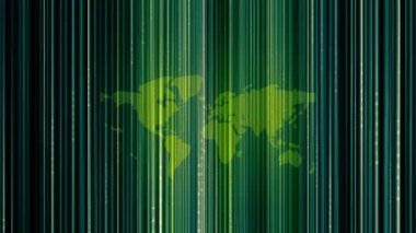 Matrix hexadecimal data flowing in cyberspace animation abstract