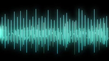 Audio levels pulsating on black background animation concept abstract
