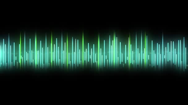 Audio Levels Pulsating Black Background Animation Concept Abstract — Stok video