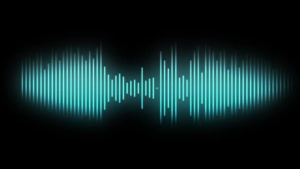 Audio Levels Pulsating Black Background Animation Concept Abstract — Αρχείο Βίντεο