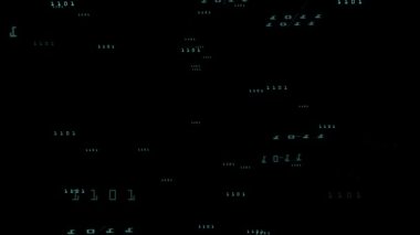 Bilgisayar ağı ikili veri matrisi soyut konsept çizimi