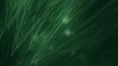 Geometrik ızgara yeşil fiber çizgileri soyut kavram canlandırma arka planı