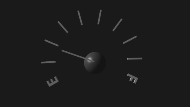 燃料计量从空到全概念动画的填充 — 图库视频影像