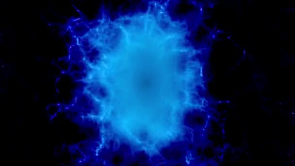 Синий Преходящий Электрический Шторм Фон Абстрактная Анимация Концепция — стоковое видео