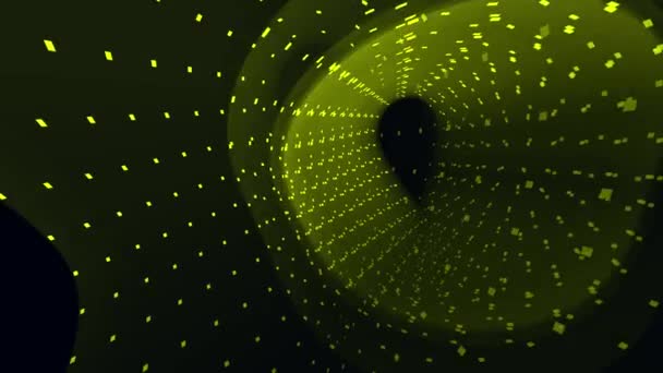 Futuristico Tunnel Neon Wormhole Lampeggiante Concetto Luci Animazione — Video Stock