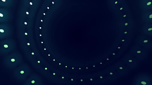 Circles Green Lights Concept Animation — Stock Video