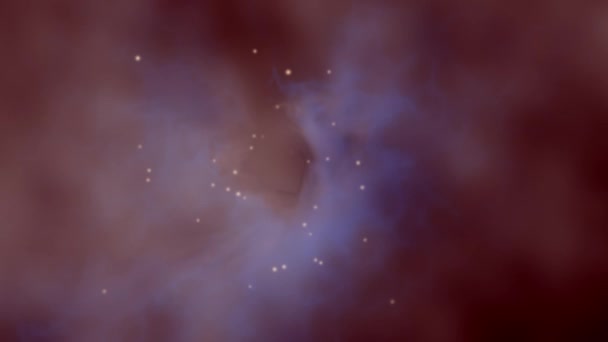 Fantaisie Lointaine Mystérieuse Galaxie Gaz Roches Flottent Dans Espace Lointain — Video