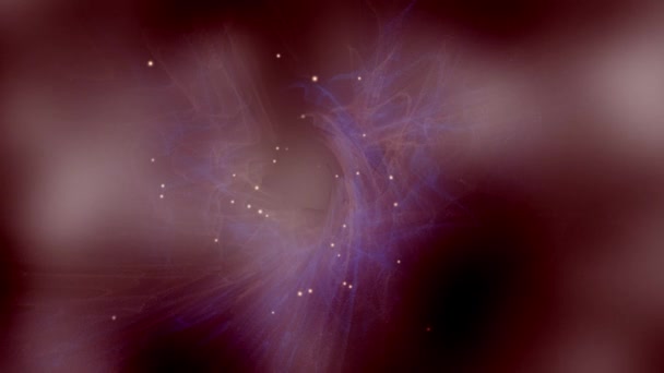 Fantasy Odległe Tajemnicze Gazy Galaktyki Skały Pływają Głębokim Kosmosie Koncepcja — Wideo stockowe