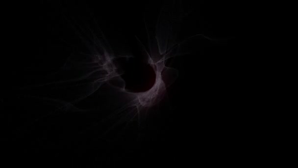 Червоточина Вихрь Глубоком Космосе Геометрическая Сетка Туннель Анимации Концепции — стоковое видео